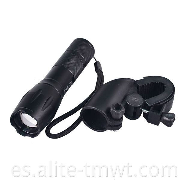 Linterna LED XML-T6 recargable de zoom de 10W Focus para bicicleta recargable para bicicleta para bicicleta